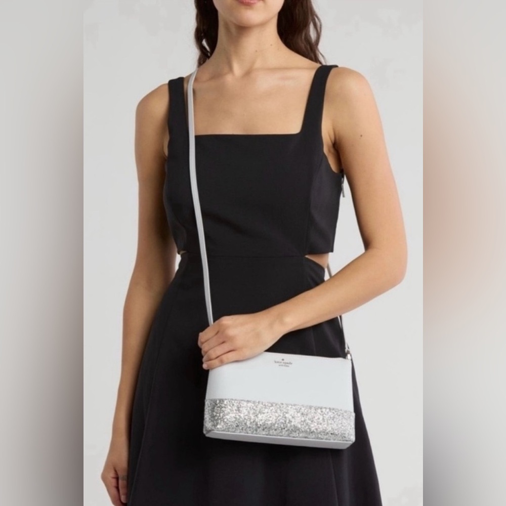 NWT Kate spade crossbody white and silver